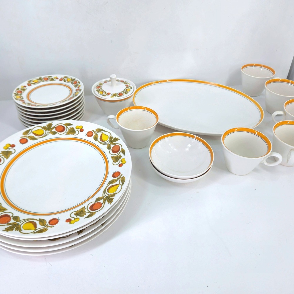 Vintage Franciscan Pickwick MCM Fruit Vine Mustard Green Stoneware China *Choose